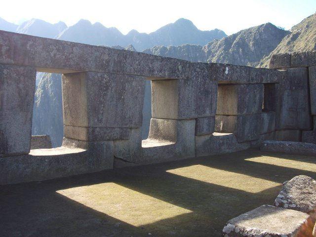 The amazing Temple of Three Windows in Machu Picchu, with huge stones that fit together like puzzle pieces, is a great example of precision Inca architecture.