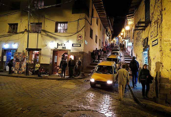 Located on a busy corner of Cusco's San Blas neighborhood, Jack's Cafe is popular among travelers.
Photo by onalbum/Flickr