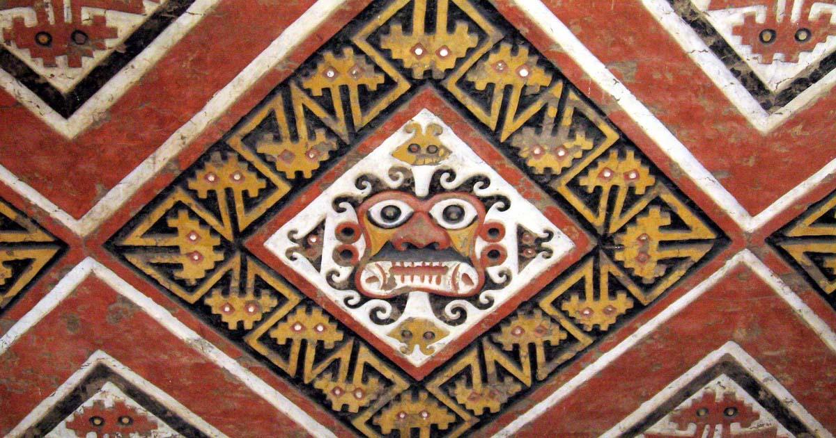 Ai Apaec, the Moche sky god. Image: File:Dios Aiapæc.jpg  by Elmer Castillo Contreras, used under CC BY-SA 3.0 / Cropped and compressed from original