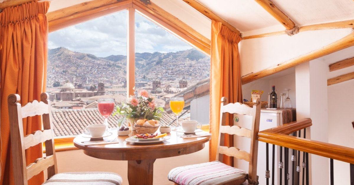 A table set for breakfast in one of the rooms at Casa San Blas Boutique Hotel in Cusco. Photo provided by Casa San Blas Boutique Hotel.