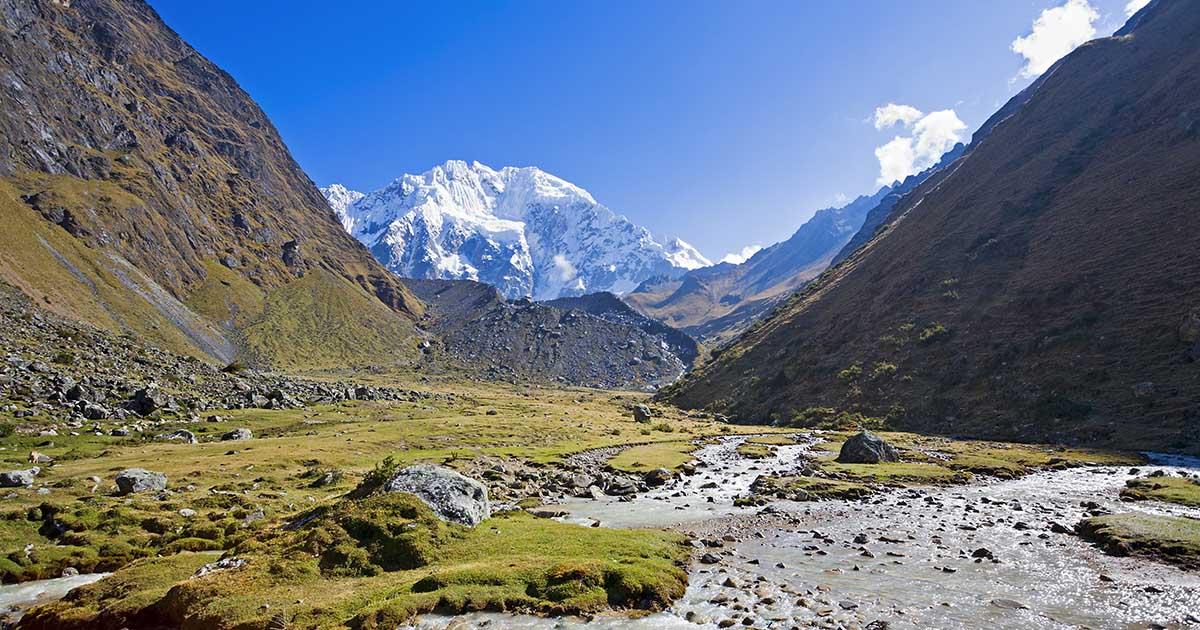 Trekking on the Salkantay trail.