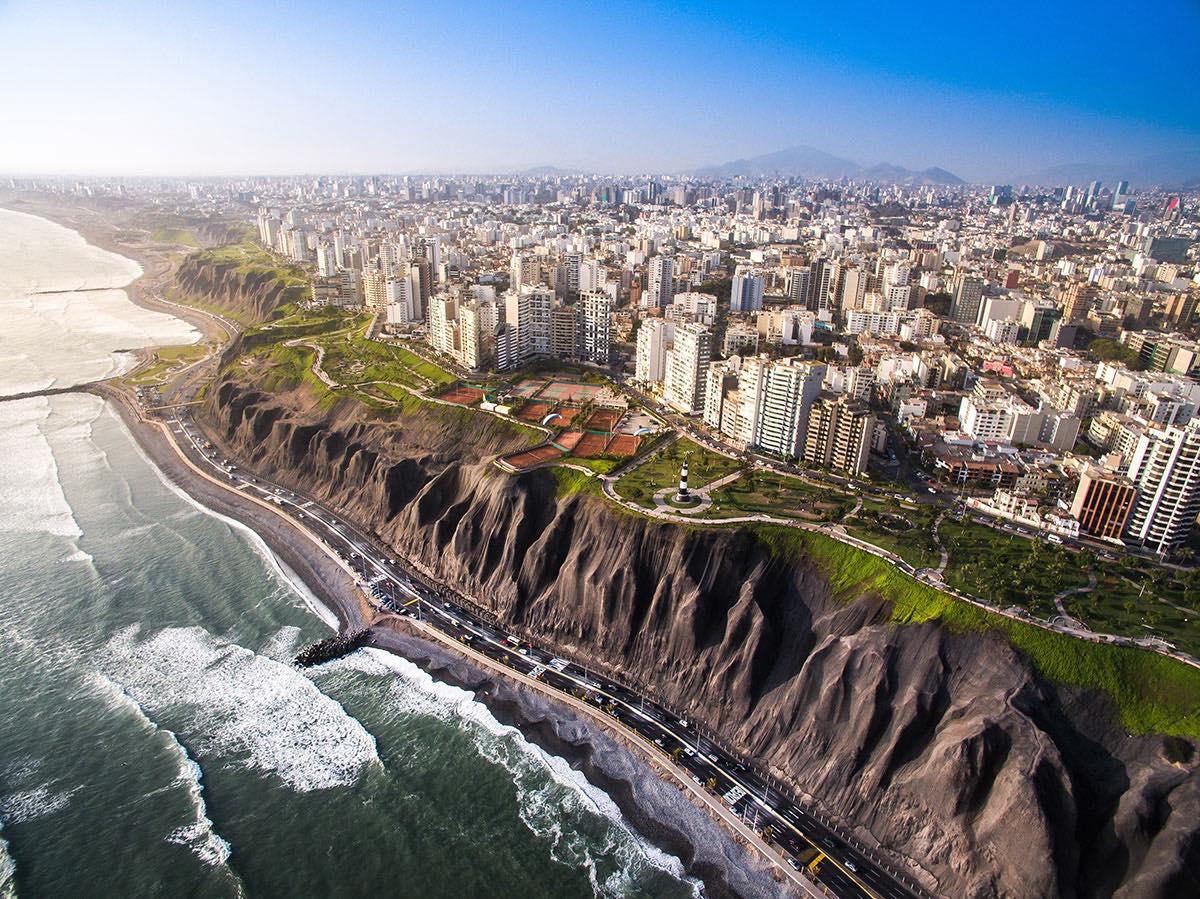 Panoramic view of Lima from Miraflores. Image from Shutterstock.