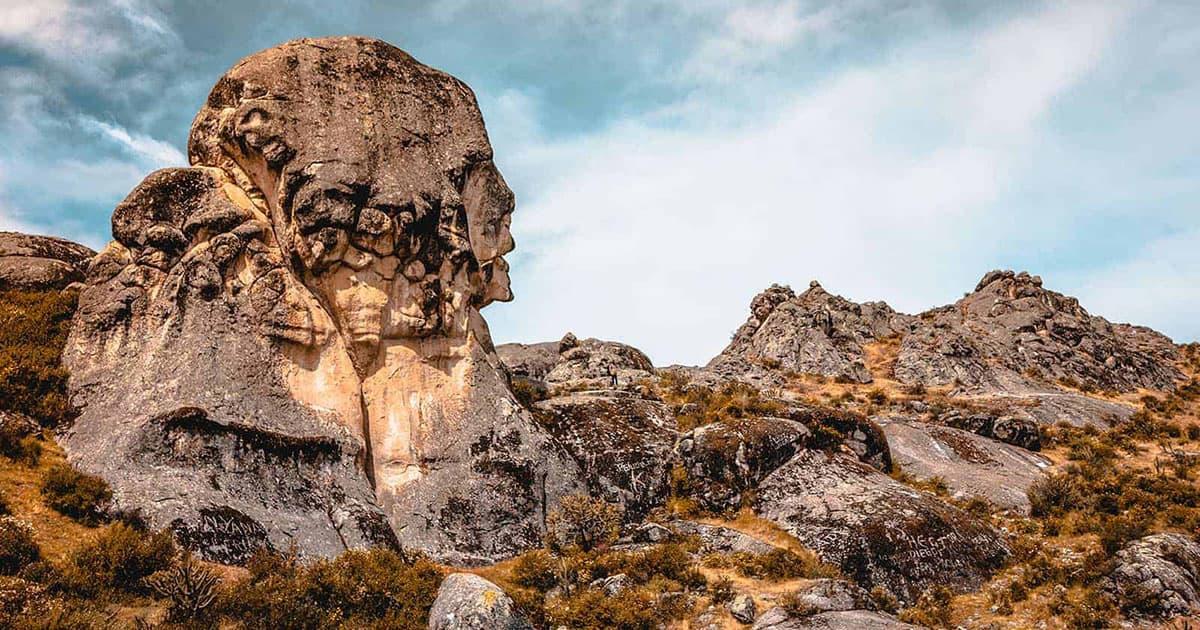 Monumento a la Humanidad, one of Marcahuasi's most famous rock formations. Photo via Wikimedia Commons