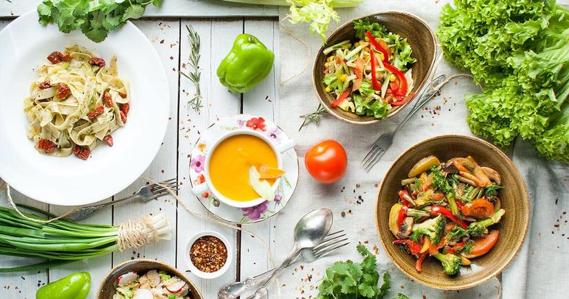 <div class="entry-thumb-caption">An assortment of vegetarian food. Image: “<a href="https://unsplash.com/photos/4MEL9XS-3JQ" rel="noopener noreferrer" onclick="javascript:window.open('https://unsplash.com/photos/4MEL9XS-3JQ'); return false;">Untitled</a>" by <a rel="”noopener noopener noreferrer" href="https://unsplash.com/@victoriakosmo" onclick="javascript:window.open('https://unsplash.com/@victoriakosmo'); return false;">Victoria Shes</a>, used under <a rel="”noopener noopener noreferrer" href="https://creativecommons.org/licenses/by-sa/2.0/" onclick="javascript:window.open('https://creativecommons.org/licenses/by-sa/2.0/'); return false;">CC BY-SA 2.0</a> / Cropped and compressed from original</div>