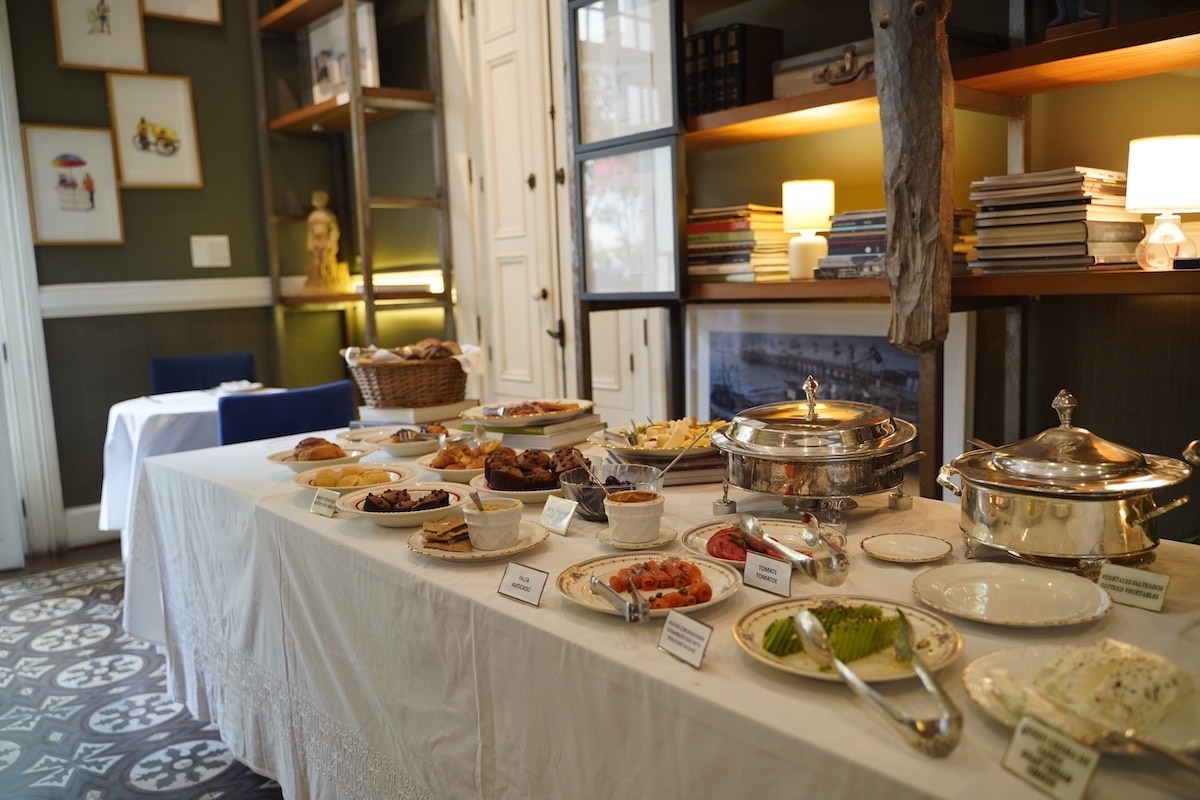 The breakfast bar at Hotel B in Lima, Peru.