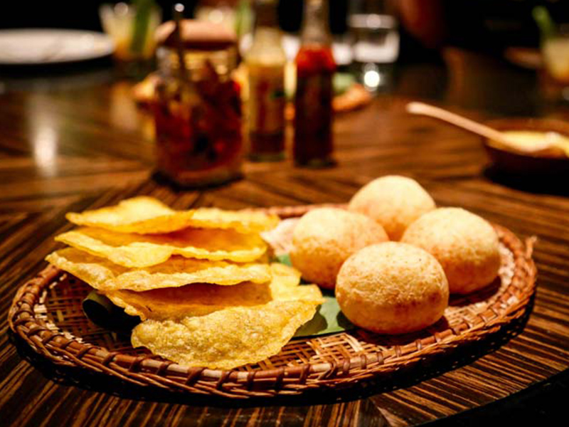 An appetizer at Amaz, a restaurant serving Amazonian cuisine.