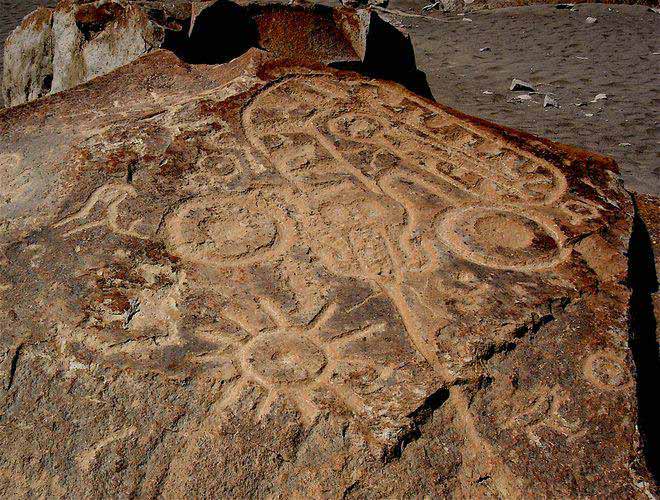 Petroglyph at Toro Muerto, Peru