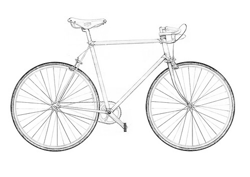 Bike against a white background