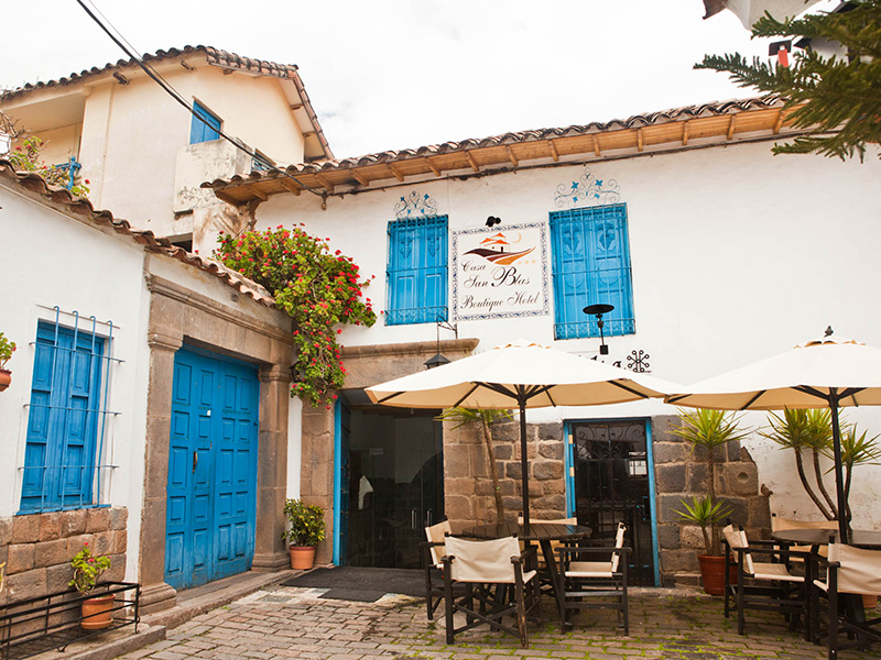 Casa San Blas courtyard at Cusco.