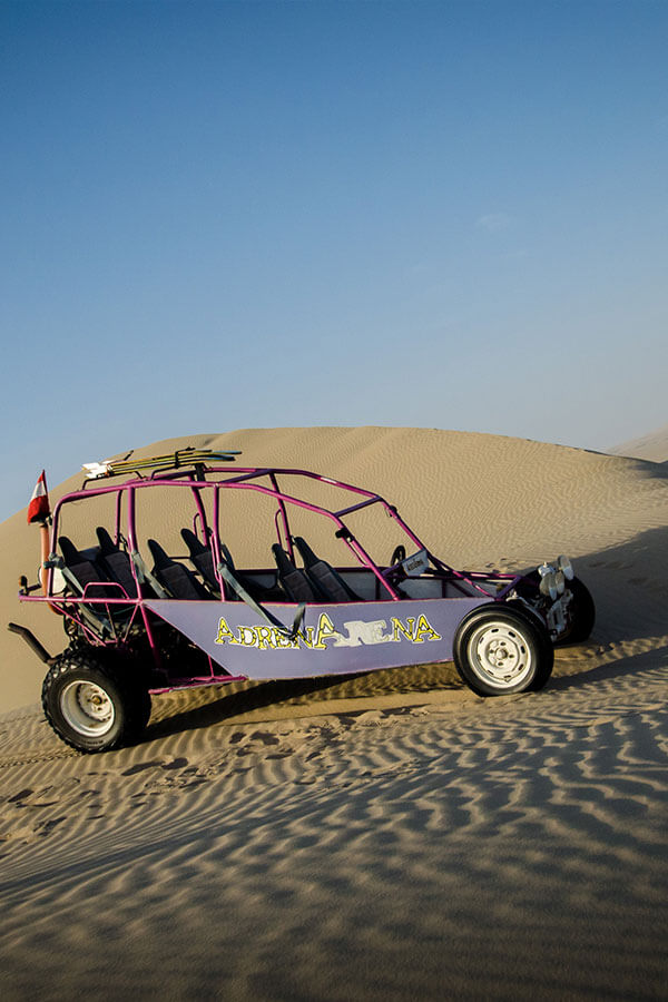 Sand buggy in the Ica Desert of southern Peru