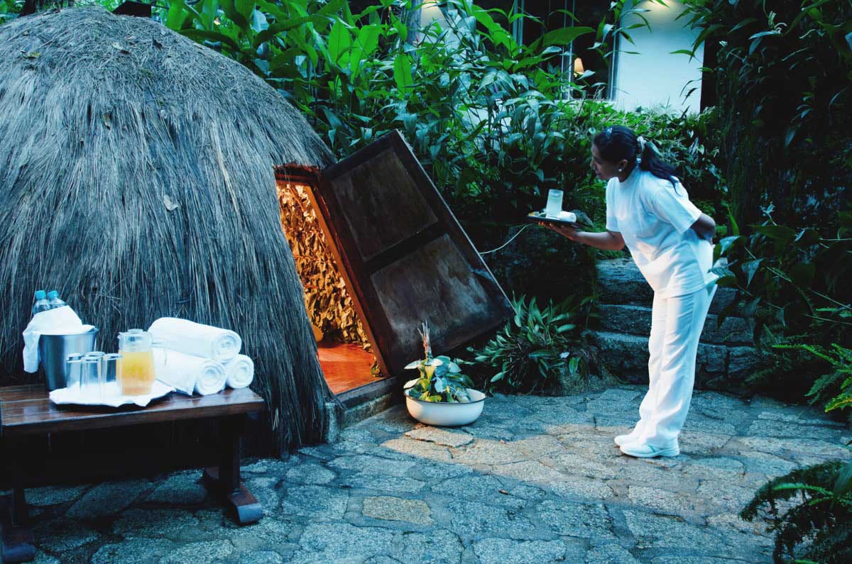 Thatched Roof Dome Treatment Room at Machu Picchu El Pueblo's Unu Spa