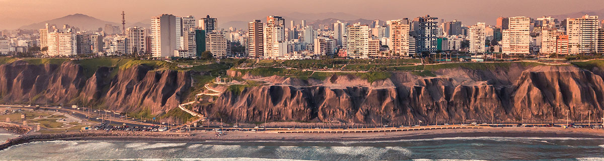 Panoramic view of the Lima coastline