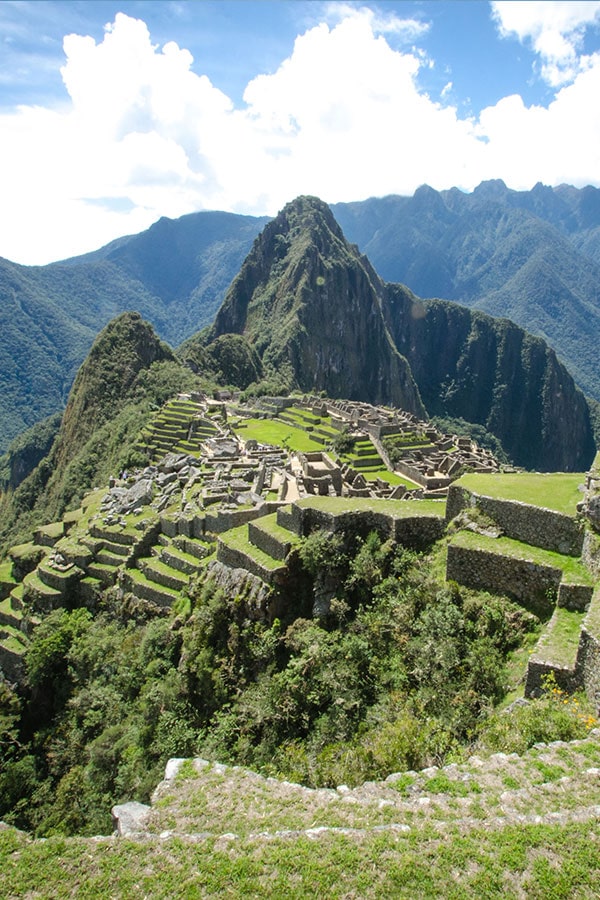 View of Machu Picchu while on a Peru honeymoon