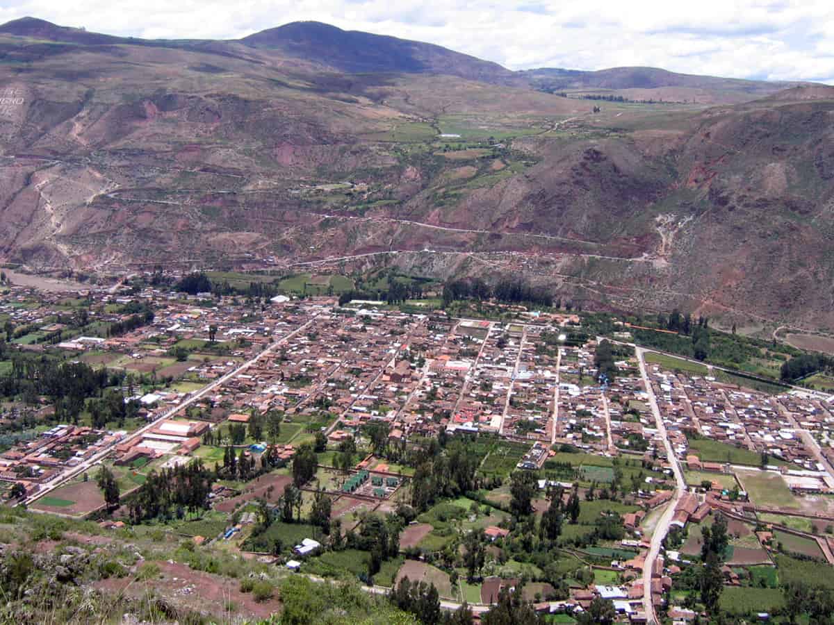 The town of Urubamba in the Sacred Valley